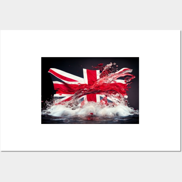 National Nations Flags - United Kingdom Flag - The Union Jack Flag Wall Art by Unwind-Art-Work